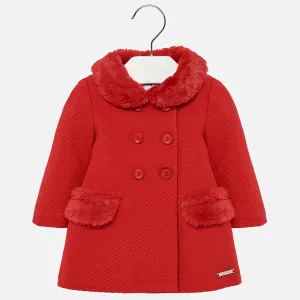 2470 Coat with faux fur applique