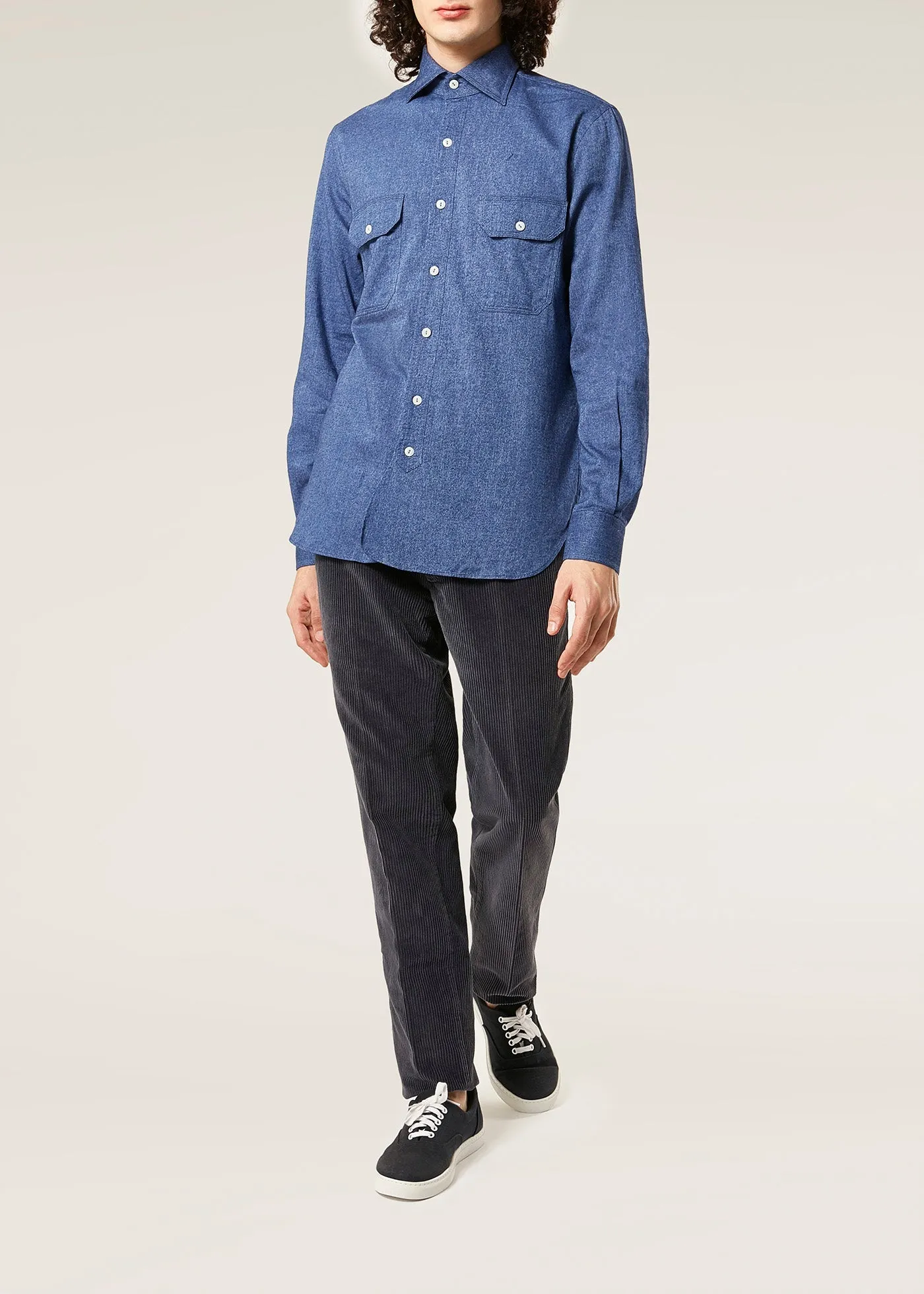 AANTERO BLUE FLANNEL SHIRT