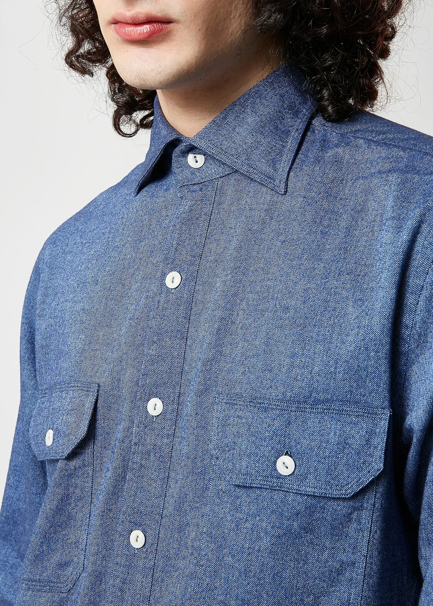 AANTERO BLUE FLANNEL SHIRT