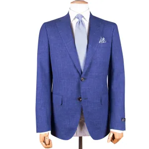 Blue Check Wool, Linen and Silk Loro Piana Suit