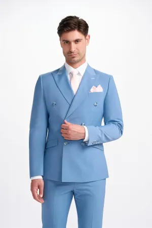 Bond Ocean Blue Double Breasted Blazer