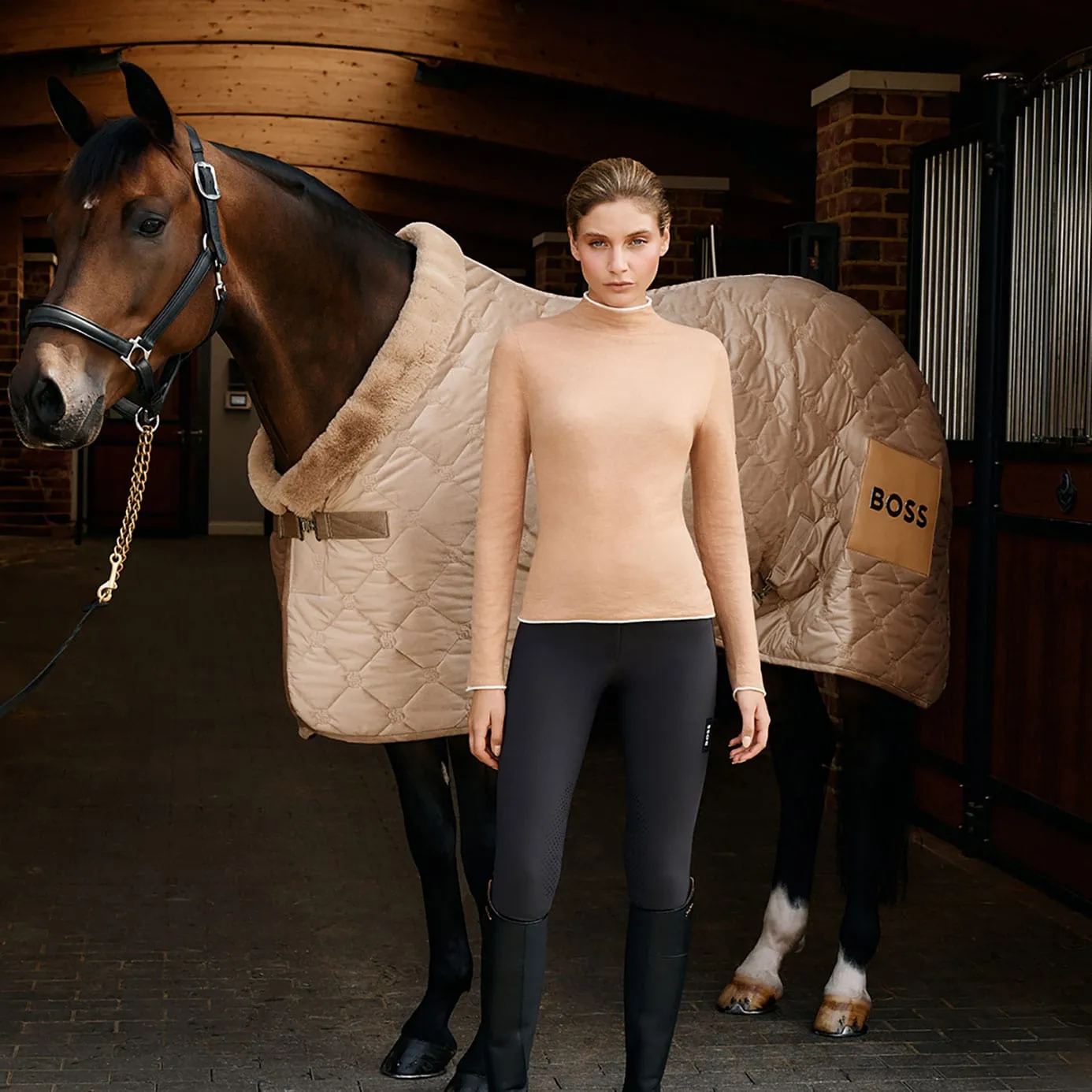 BOSS Equestrian May Turtleneck Sweater - Camel