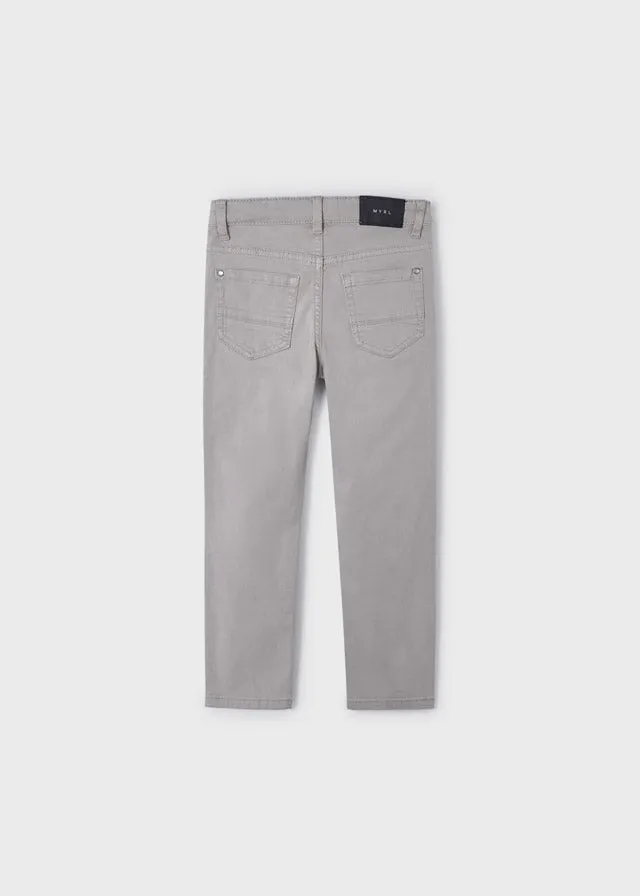 Boys Slim Fit 5 Pocket Pants | Chromium