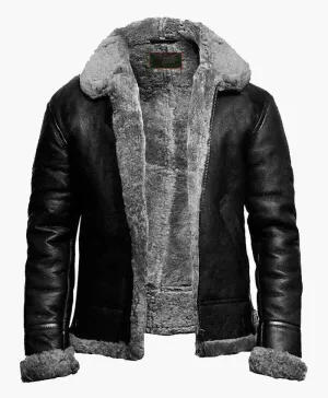 Brand New Classic B3 Bomber Leather Jacket with Premium Fur Lining