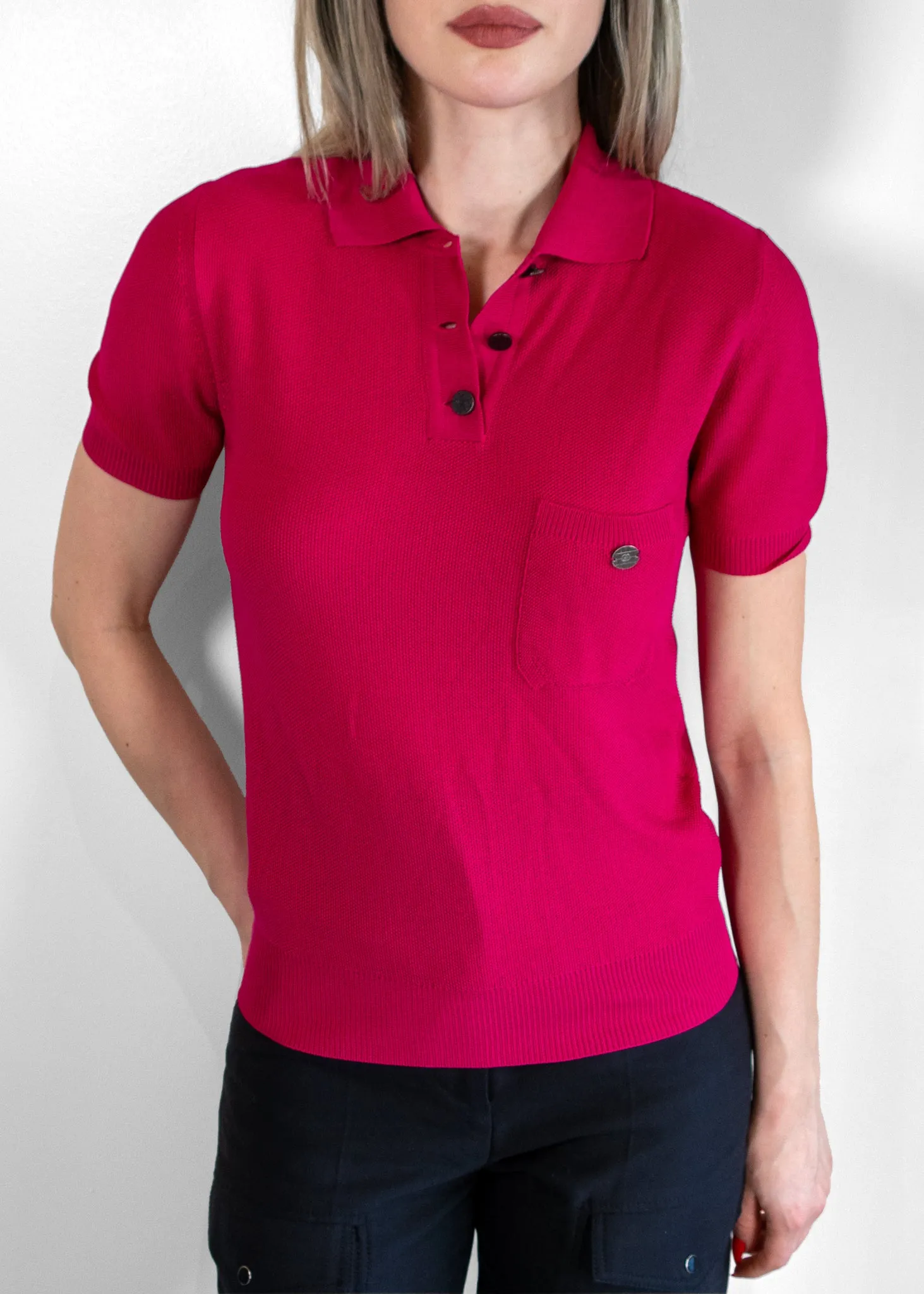 Chanel Silk Polo Shirt