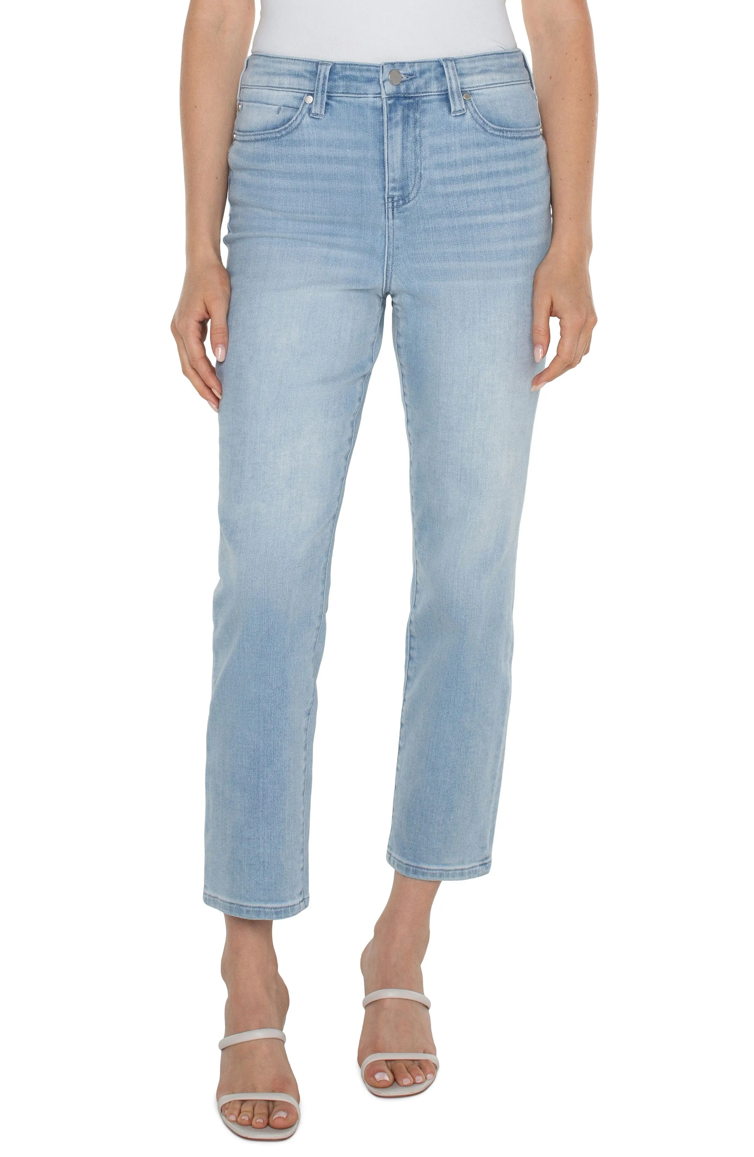 CROP STRAIGHT LEG HIGH RISE JEAN