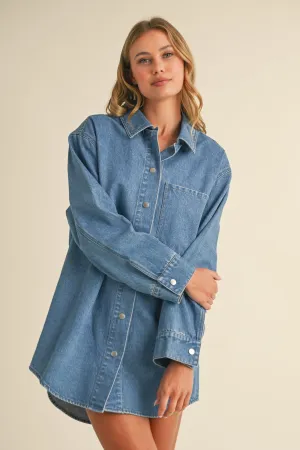 DENIM SHIRT DRESS