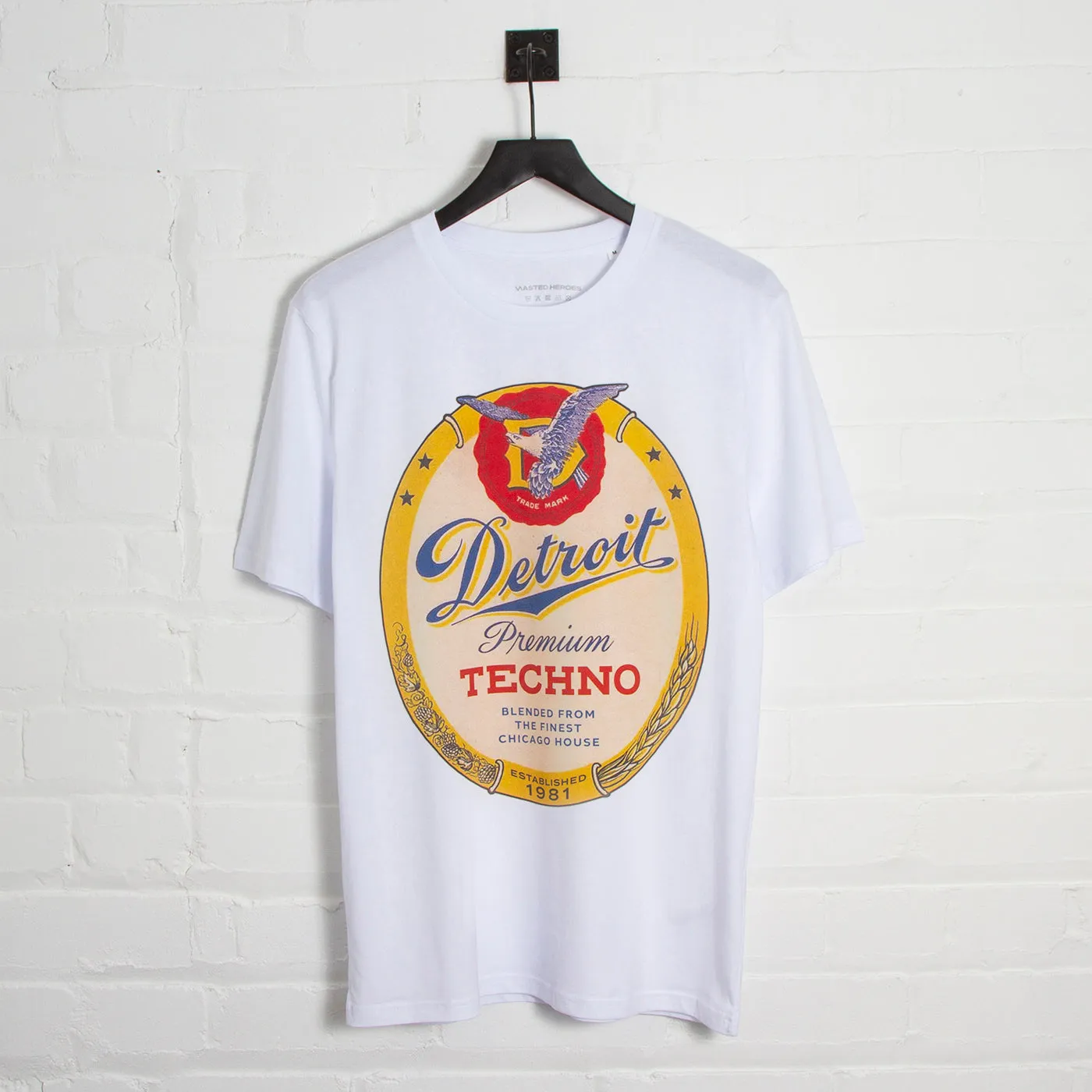 Detroit Premium Techno Front Print - Tshirt - White