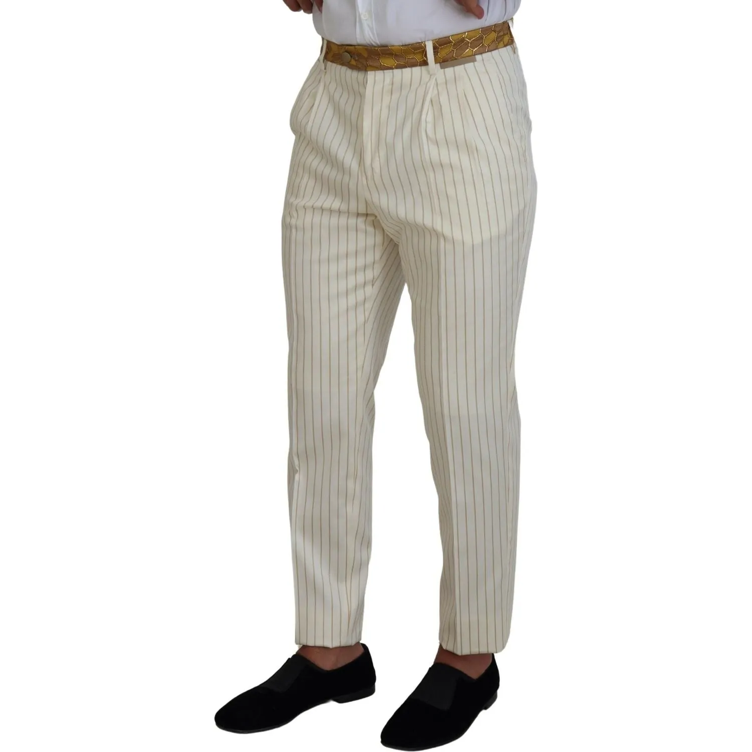 Dolce & Gabbana Elegant Off White Double Breasted Suit