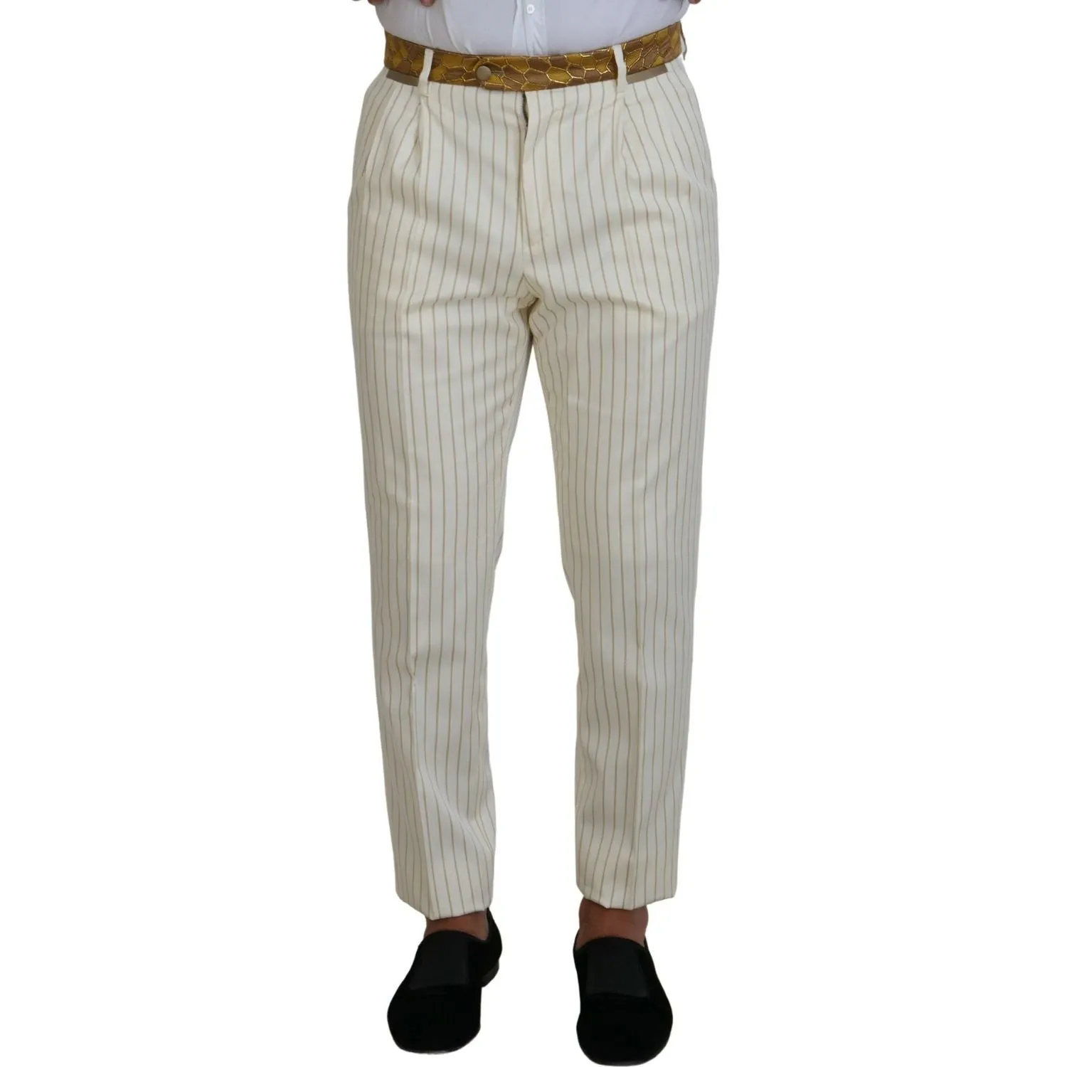 Dolce & Gabbana Elegant Off White Double Breasted Suit