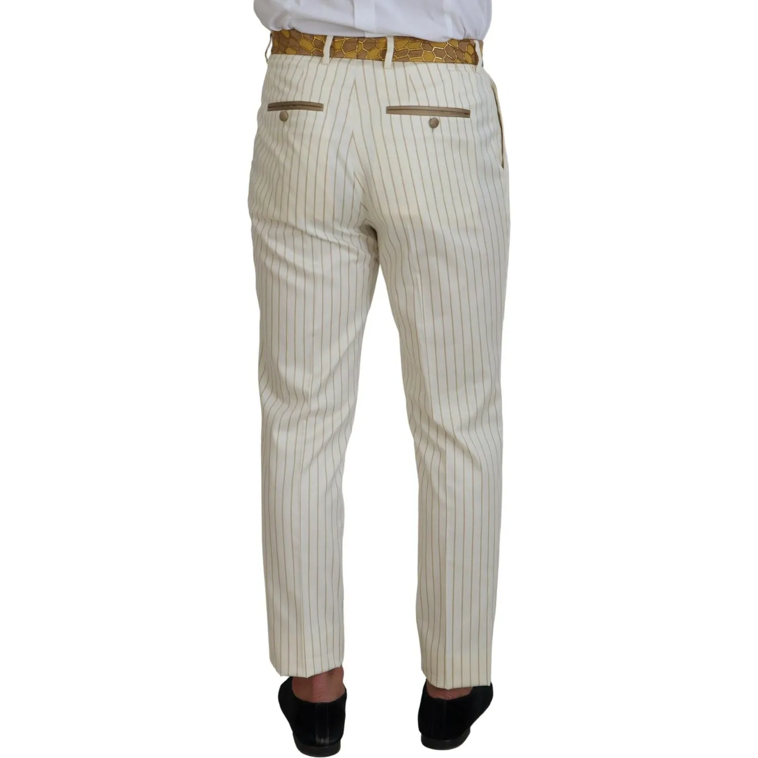 Dolce & Gabbana Elegant Off White Double Breasted Suit