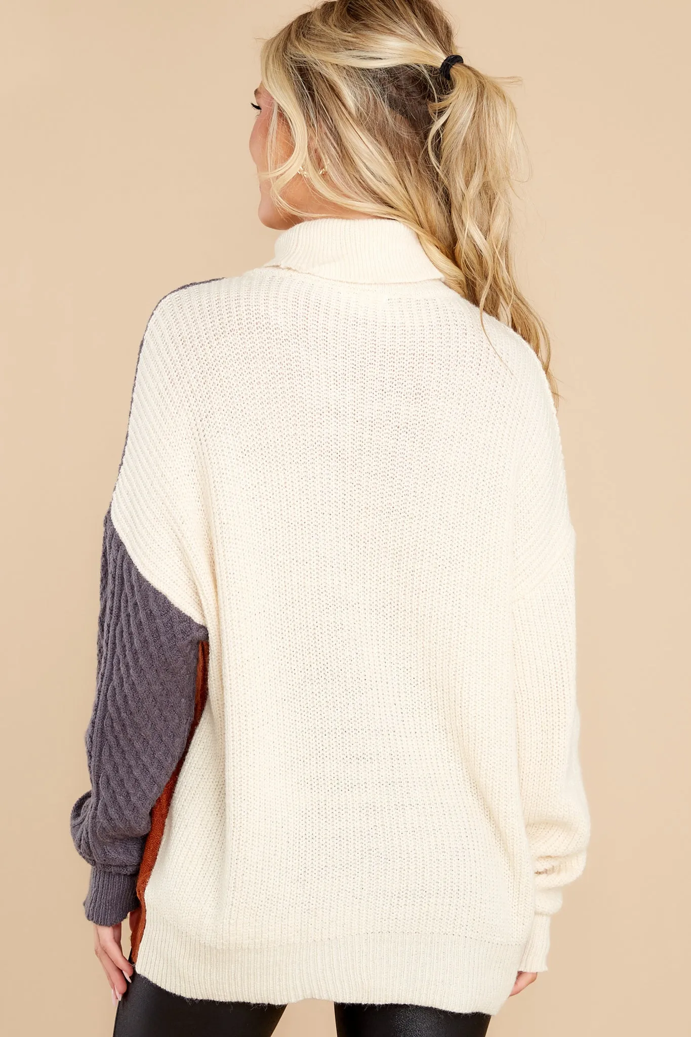 Endless Snuggles Grey Colorblock Sweater