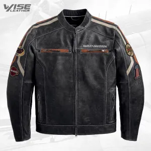 Harley-Davidson Black Boxford Men's Leather Jacket