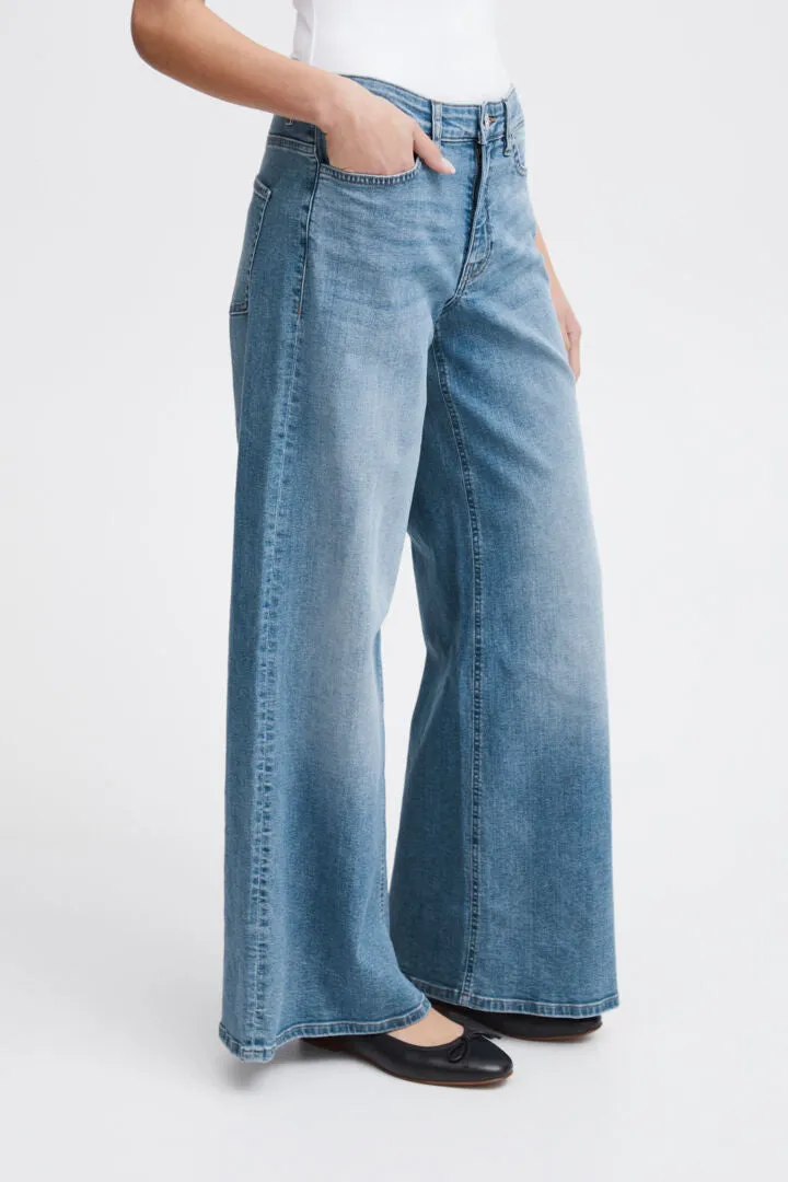 Ichi Ihtiwiggy Wide Leg Jeans