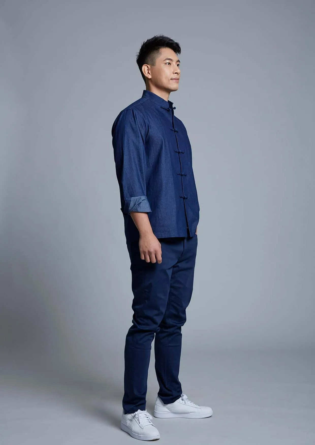 Men's Denim Tang Shirt (Navy)