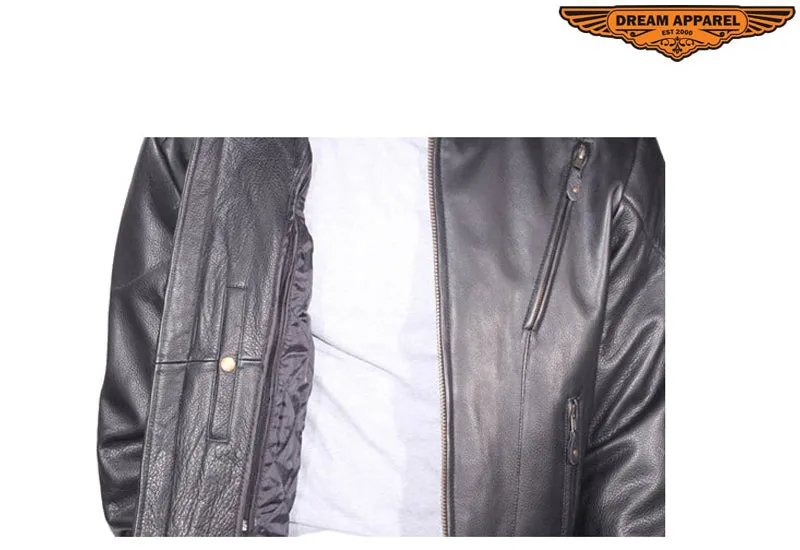 Mens Jacket With Zippered Cuffs