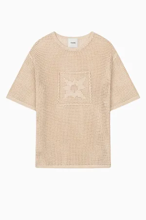 Nanushka Estienne Oversized Crochet Top - Cream