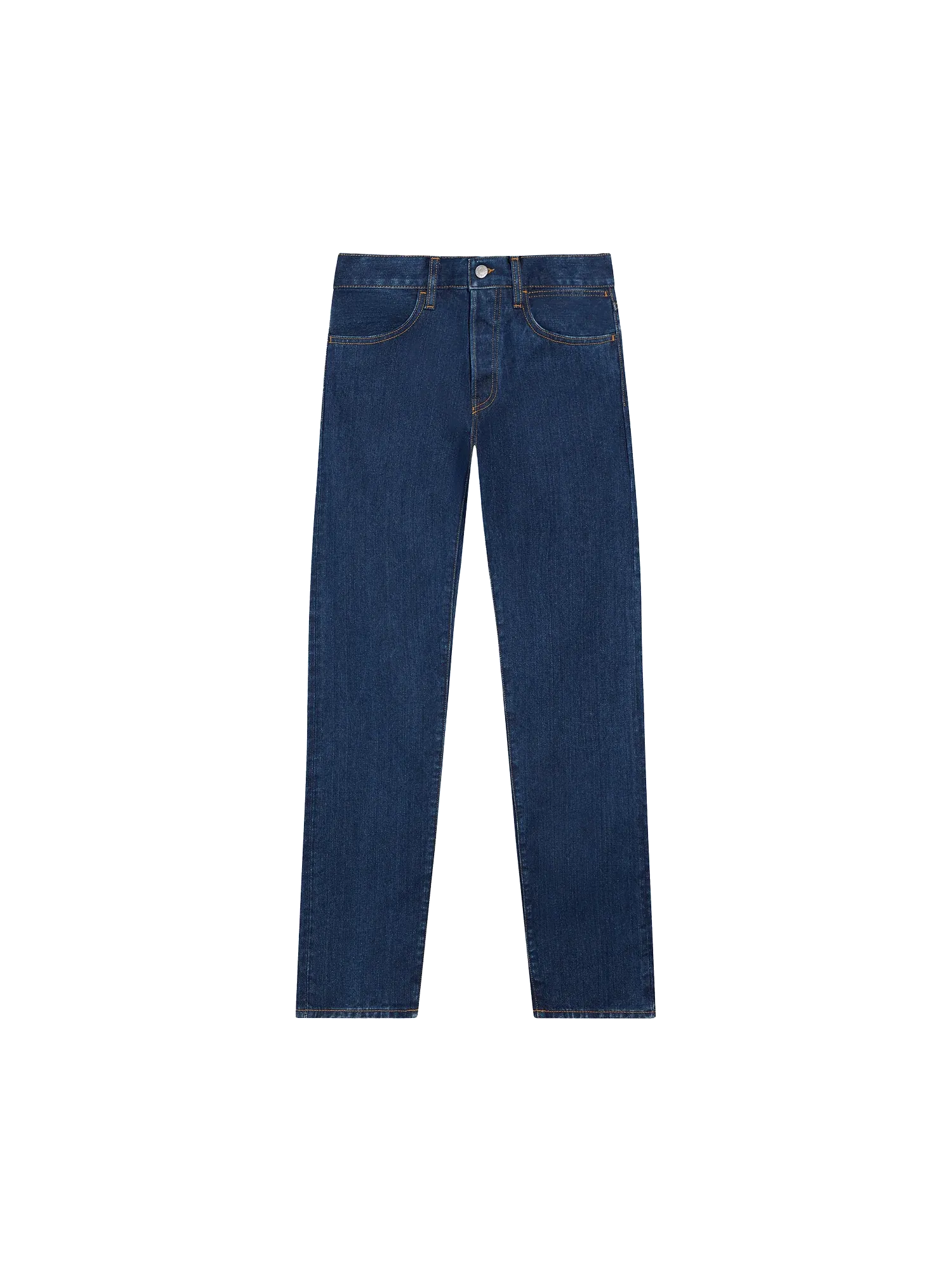 Nettle Denim Straight Leg Jeans—mid wash