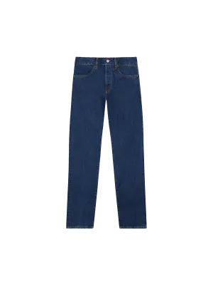 Nettle Denim Straight Leg Jeans—mid wash