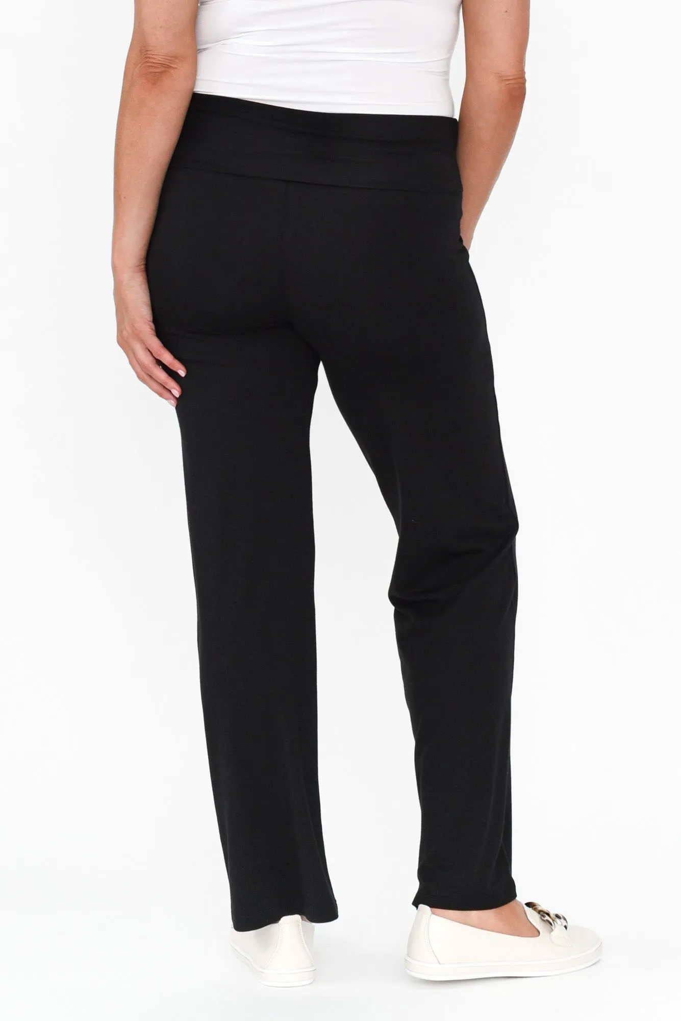 Pamela Black Bamboo Pants - Petite