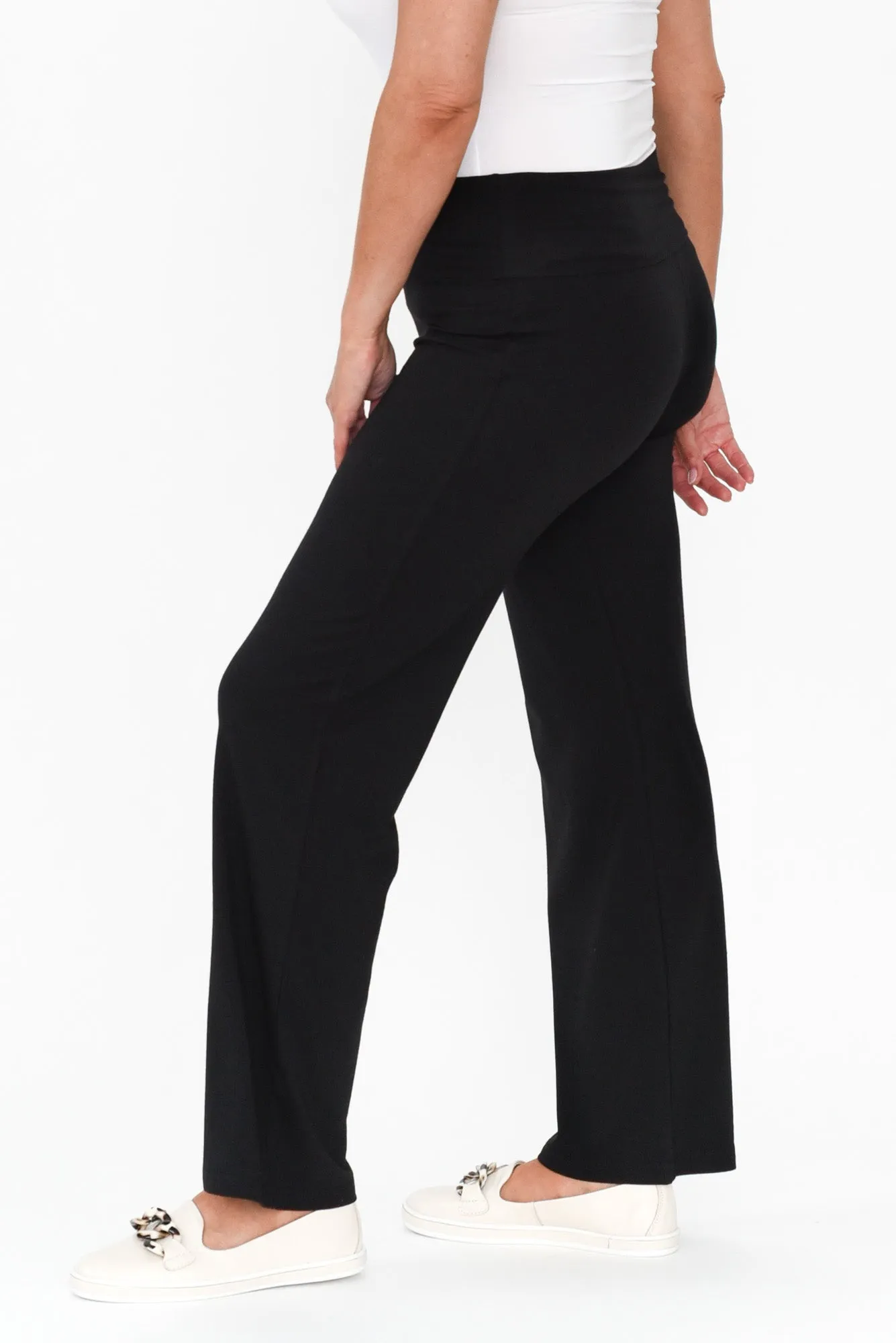 Pamela Black Bamboo Pants - Petite