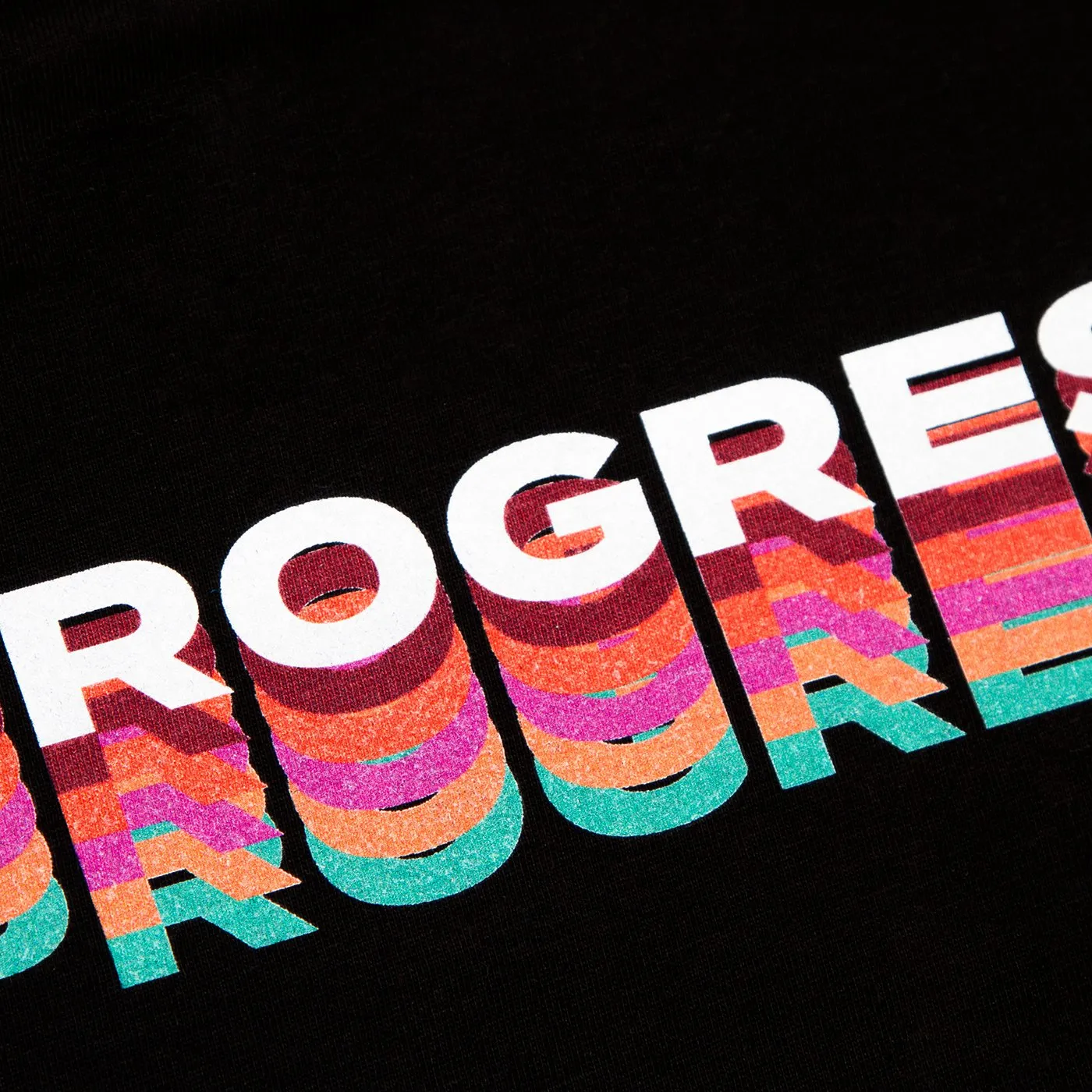 Rave in Progress Remixed Front Print - Tshirt - Black