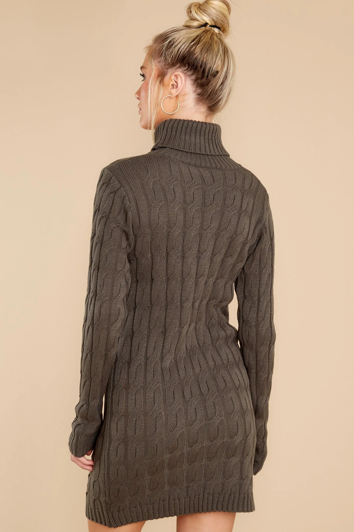 Season's Greetings Charcoal Sweater Dress