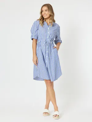 Summer Stripe Dress - Blue