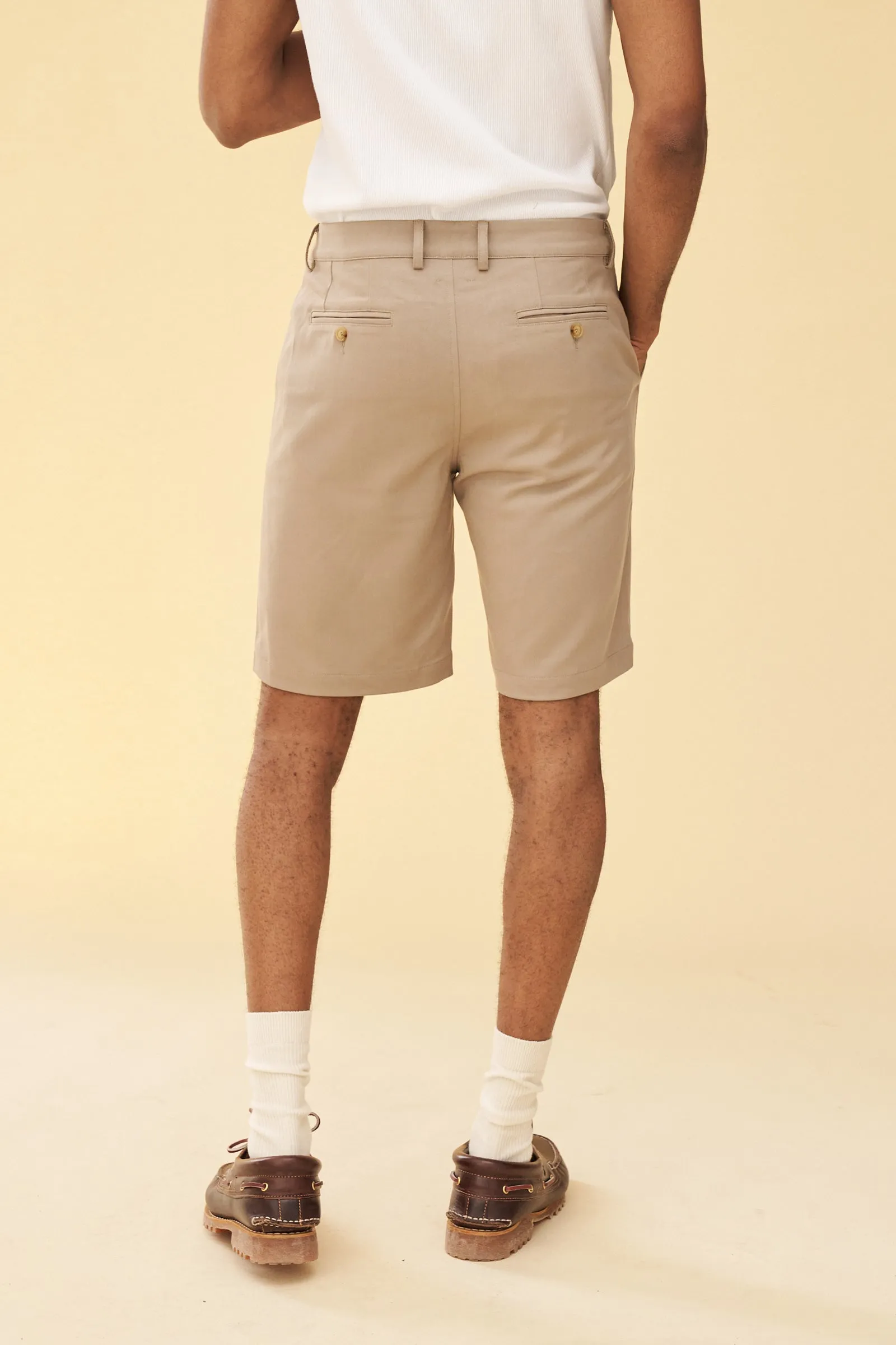 TAILORED SMART SHORTS - BEIGE