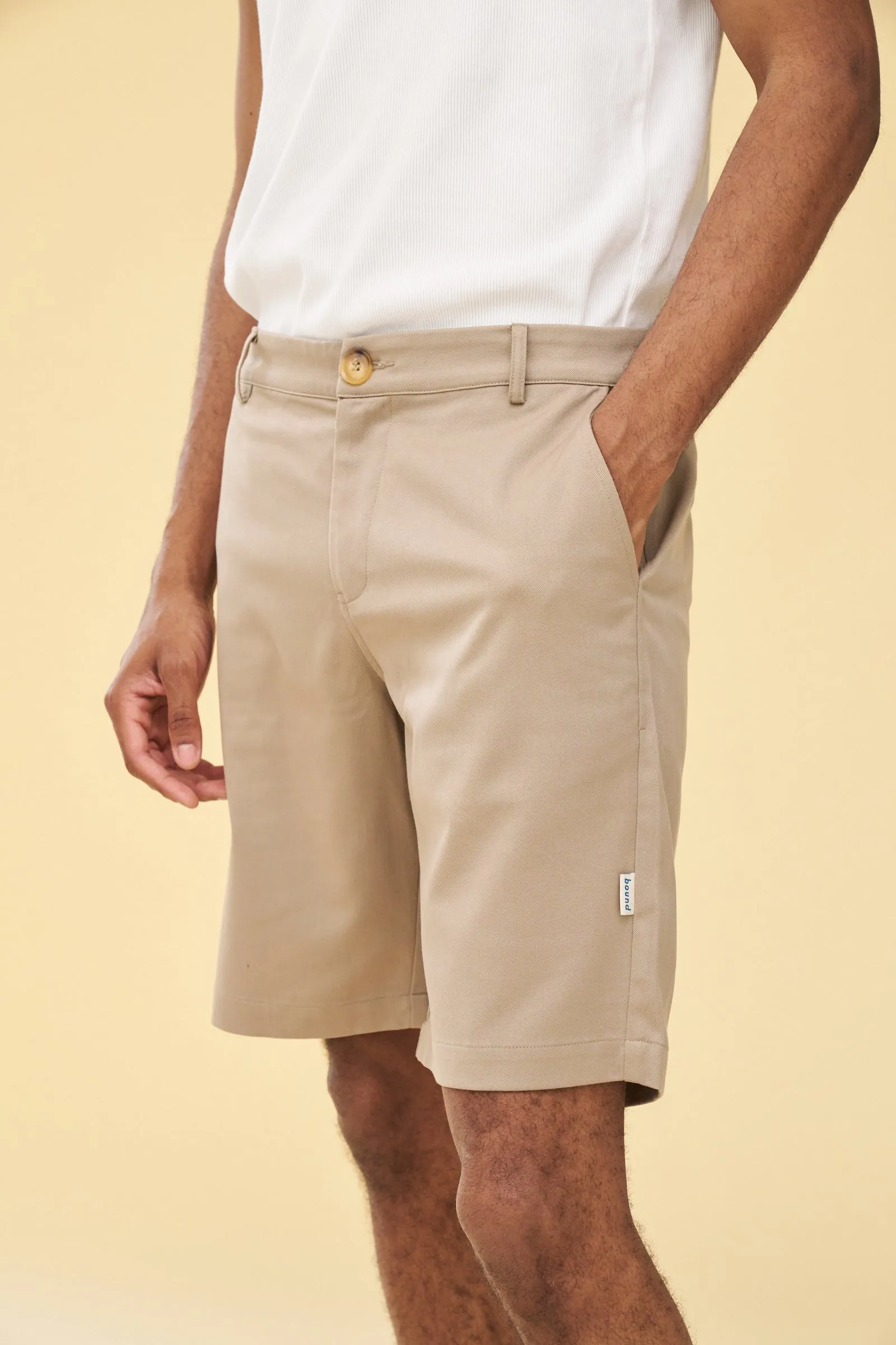 TAILORED SMART SHORTS - BEIGE