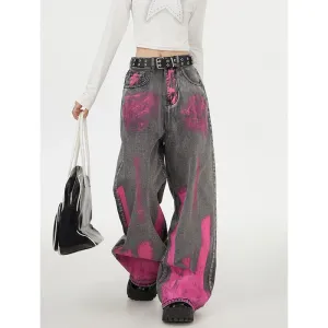 Vintage High Waist Wide Leg Jeans Pants