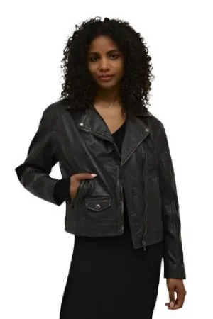 VINTAGE SOFT LEATHER BIKER JACKET